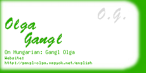 olga gangl business card